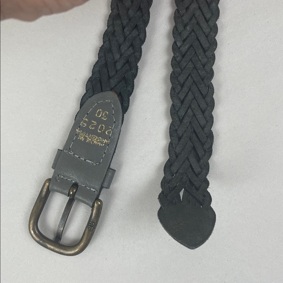 Vintage Belt Braided Leather Gray - Picture 8 of 10